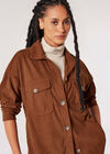 Oversized Corduroy Shirt, Rust, large