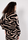 Zebra Print Jumper, Black, large