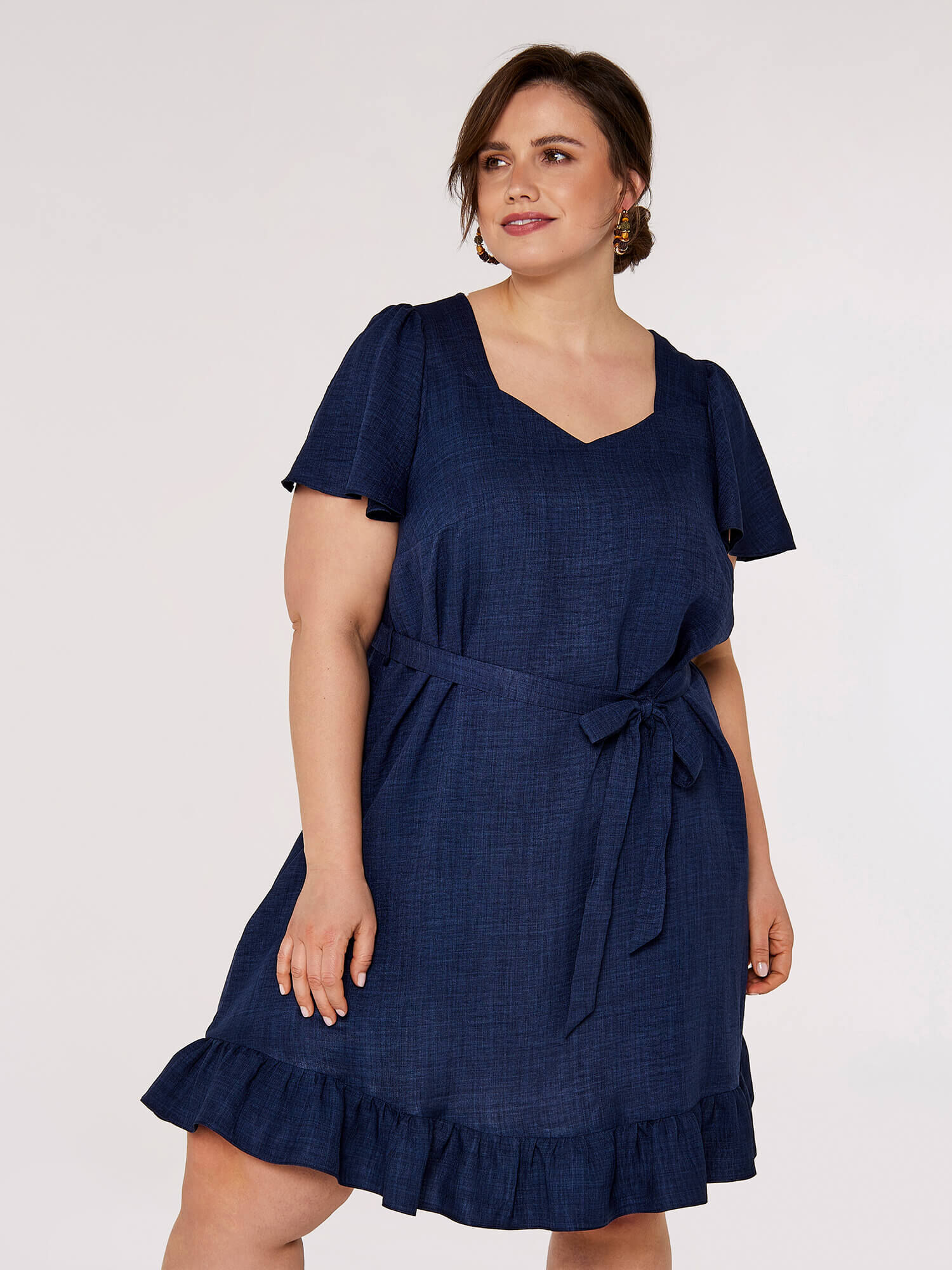 Robe Courte En Jean Legere Curve Vetements Apricot