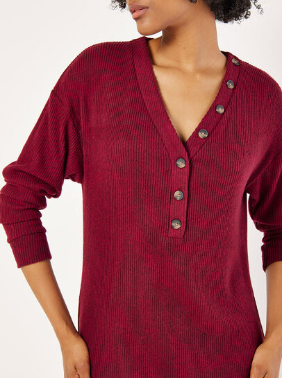 Ribbed Knit Midi Dress