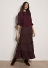 Soft Knit Batwing Top, Burgundy, large