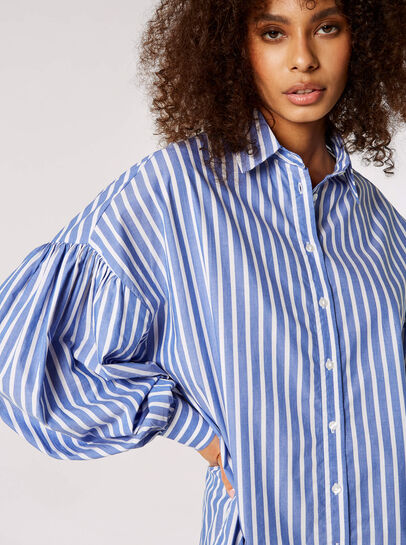 Oversized Stripe Cotton Shirt