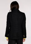 Tailored Tweed Blazer, Black, large