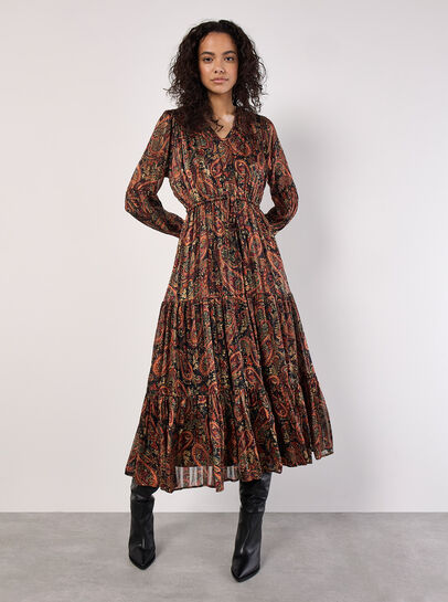 Paisley Sparkle Midaxi Dress