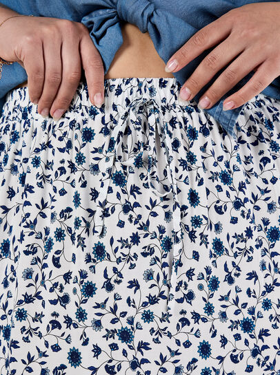 Sarasa Floral Tiered Maxi Skirt