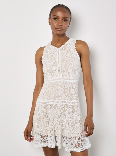 Lace Skater Mini Dress