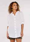 Tetra Oversized Shirt, White, large