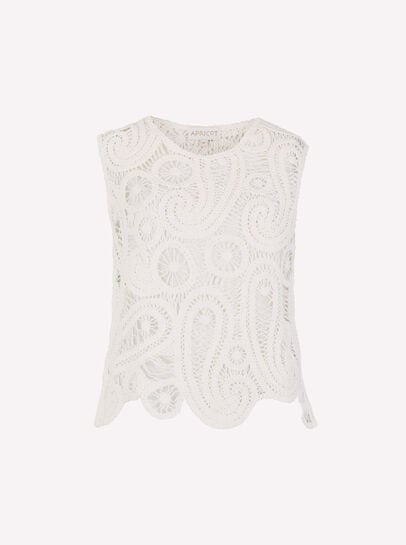 Paisley Cotton Crochet Top