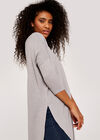 Extreme Curve Hem Jumper, Grey, large