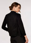 Waterfall Suedette  Shrug, Black, large