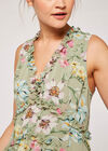Floral Tiered Ruffle Dress, Mint, large