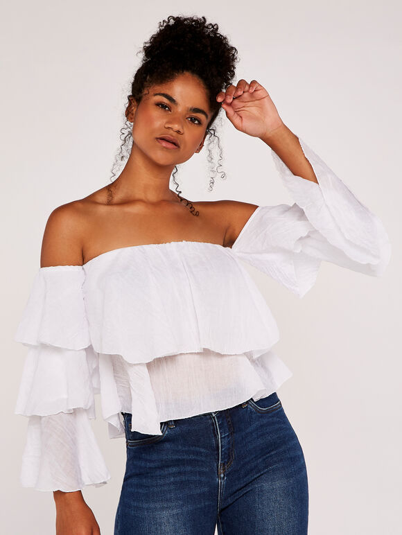 Frill Top, White, large