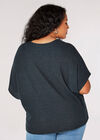 Curve Soft Ribbed Top, Green, large