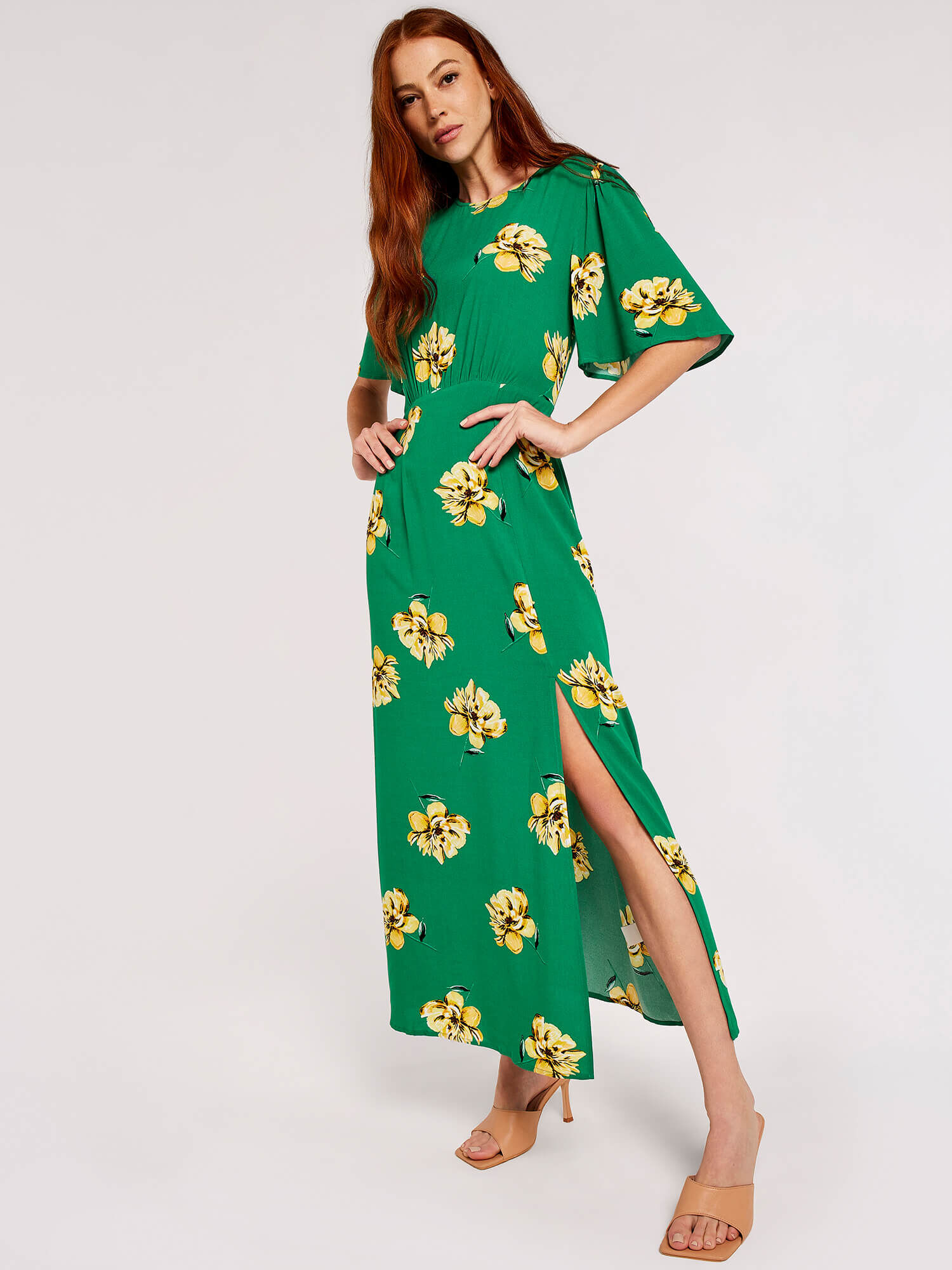 Robe fleurie fendue cheap