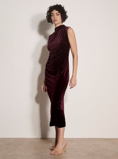Velvet Bodycon Midaxi Dress