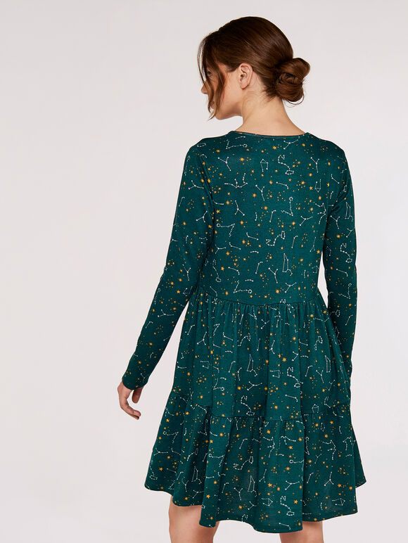 Constellation  Tier Dress, Green, large