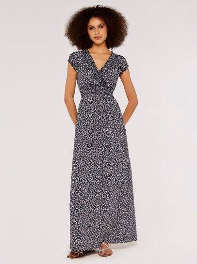 Ditsy Smock Maxi Dress
