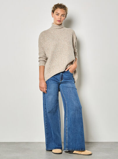 Rainbow Fleck Cape Jumper