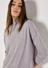 Ribbed Knit Mini Dress, Grey, large