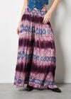 Tie Dye Stripe Crinkle Palazzo Trousers, Purple, large