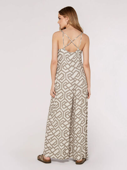 Retro Geo Print Jumpsuit