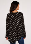 Polkadot Top, Black, large