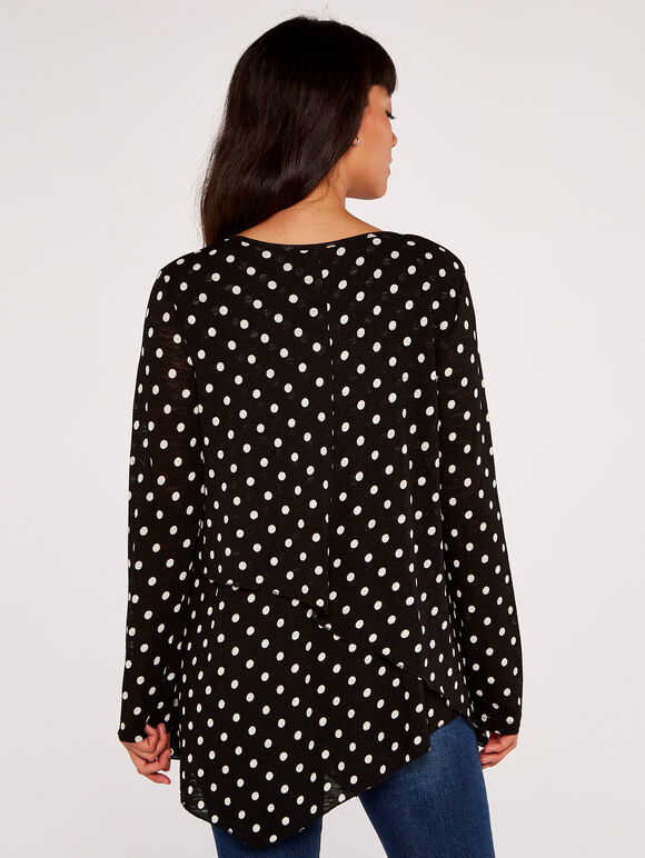 Polkadot Top, Black, large