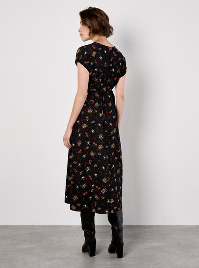 Floral Heart Midi Dress