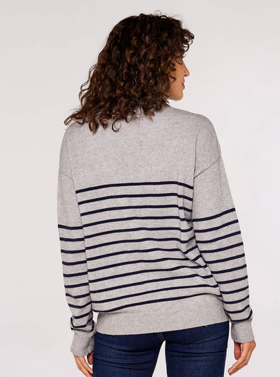 Striped Roll Neck Jumper