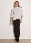Brushed High-Low Oversized Jumper, White, large