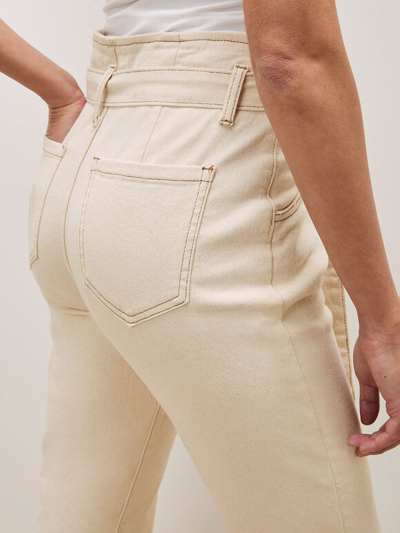 Stella Mom Jeans, Cream, large