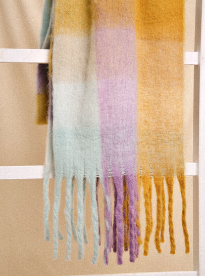 Pastel Colour Block Soft Scarf