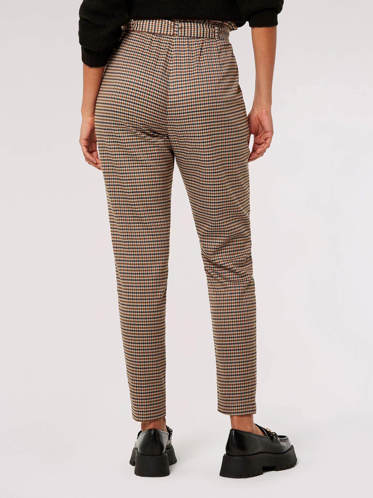 Check paperbag hotsell trousers