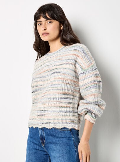 Soft Chunky Knit Space Dye Jumper