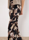 Brushstroke Bias Maxi Skirt, Brown, large