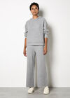 Waffle Knit Hooded Jumper, Grey, large