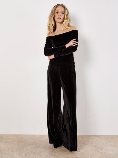 Bardot Velvet Top