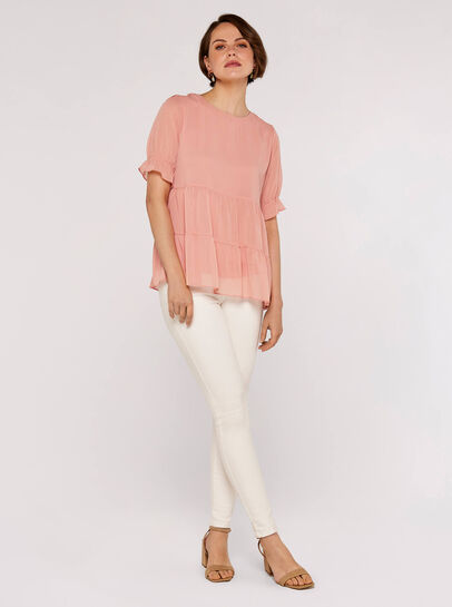 Recycled Crinkle Tiered Top