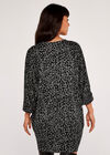 Dot Cocoon Dress, Dark Grey - Charcoal, large