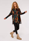 Paint Splash Knitted Top, Green, large