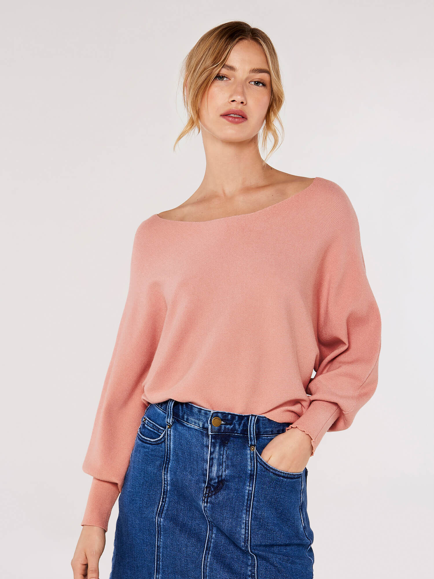 Rib Batwing Crop Jumper