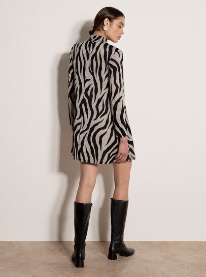 Zebra Print Swing Mini Dress