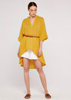 Raw Edge Tunic Top, Mustard, large