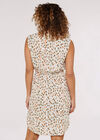 Brushstroke Zip Mini Dress, Cream, large