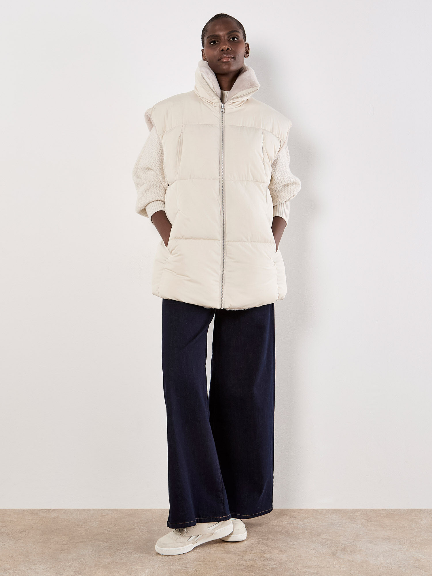 Reversible Oversized Puffer Gilet | Apricot Clothing