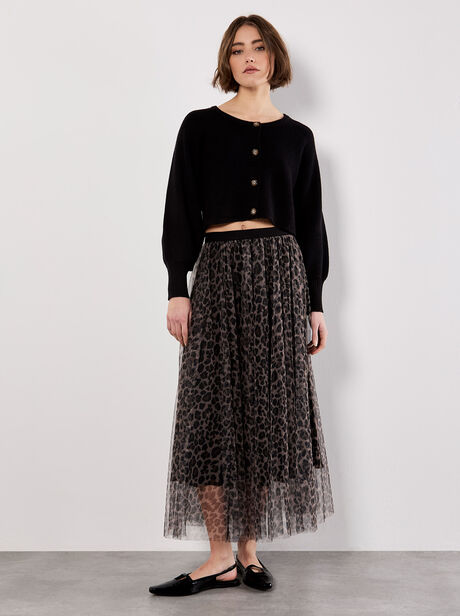Leopard Tulle Skirt