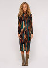 Paint Splash Column Dress, Green, large