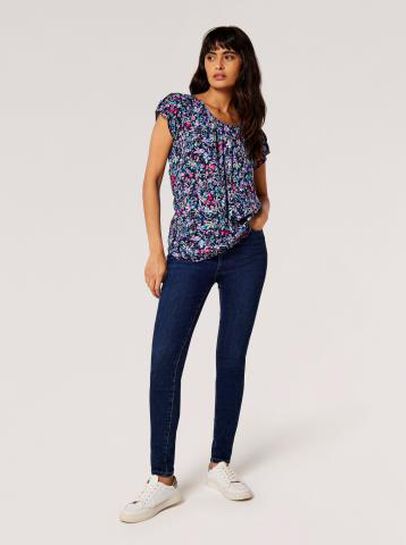 Ditsy Floral Print Top