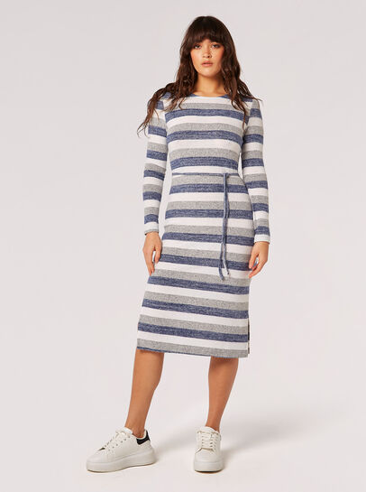Soft Touch Stripe Midi Dress