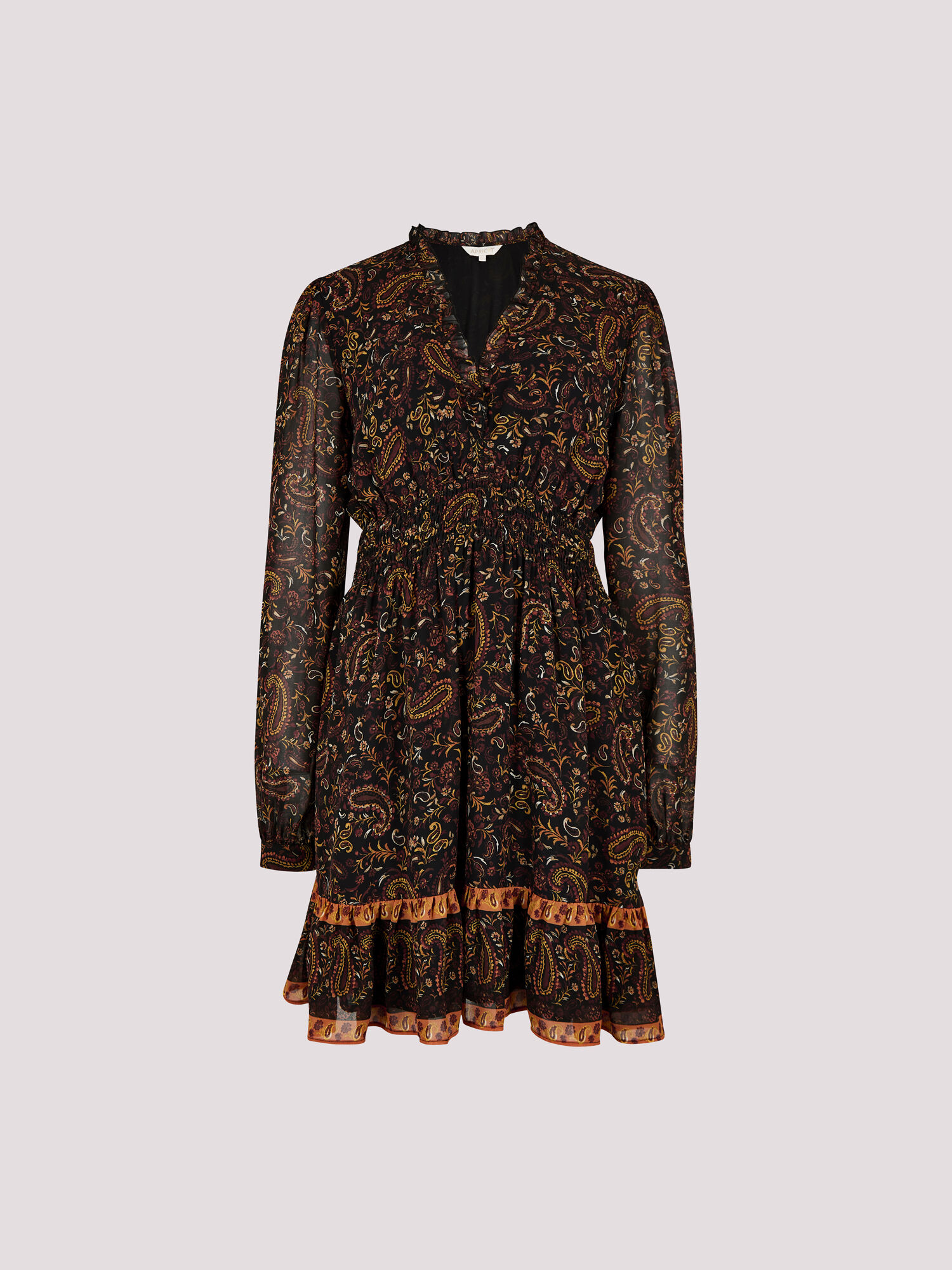 Paisley Ruffle Mini Dress | Apricot Clothing